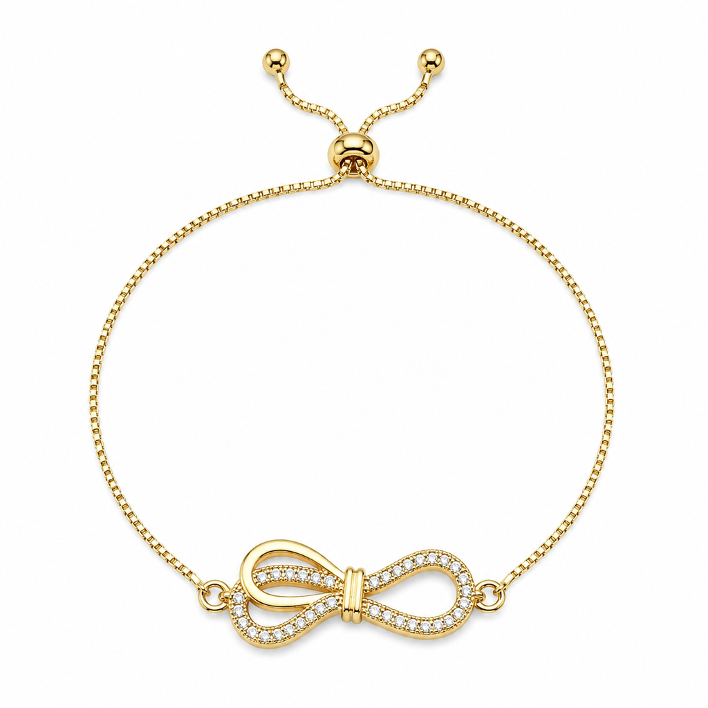 Elegant Bow Crystal Adjustable Bracelet GWB -163