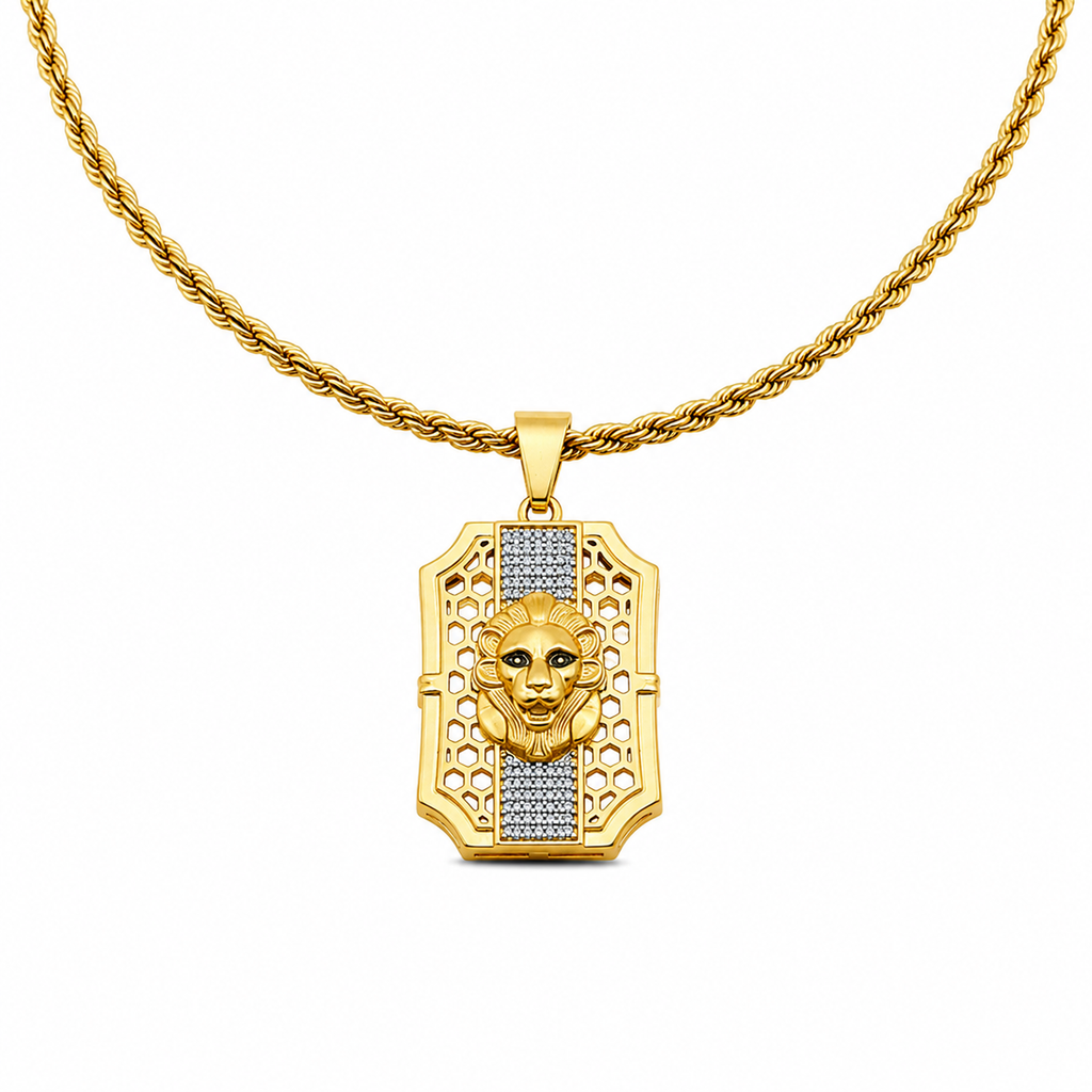 Men’s Lion Shield Pendant Chain GMP -4