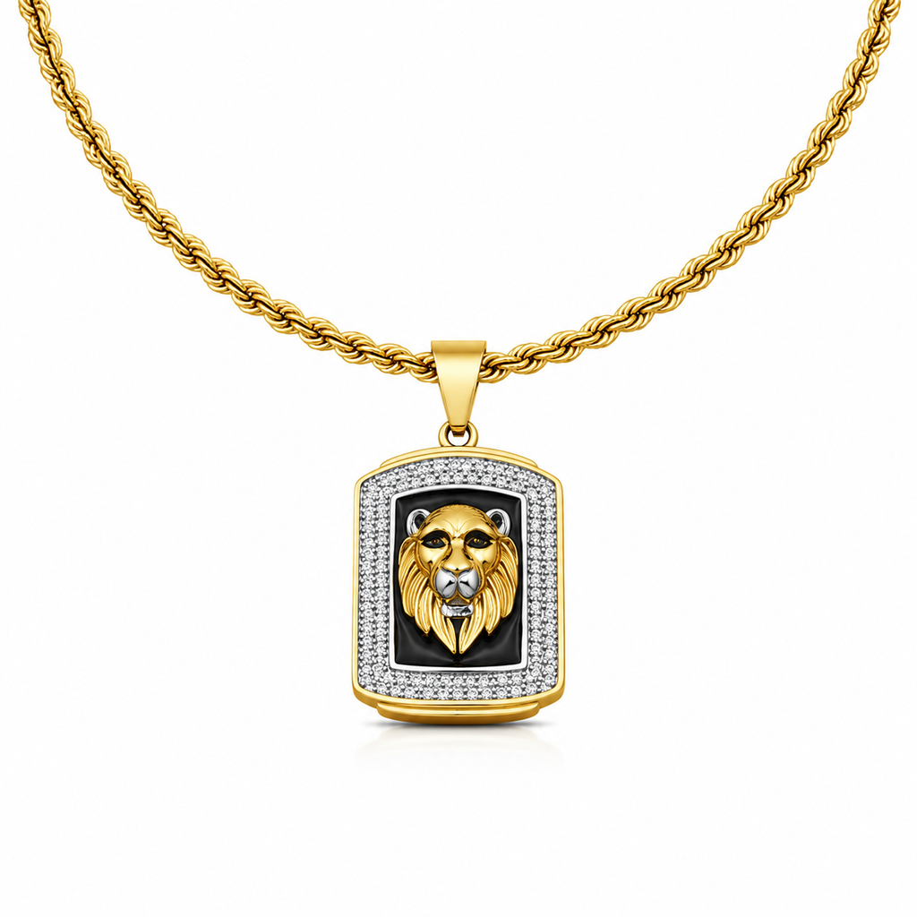 Men’s Lion Face Pendant Chain GMC -3