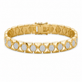 Men’s Gold-Tone Hexagon Link Bracelet GMB -5