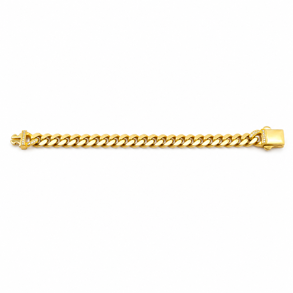 Men’s Gold-Tone Cuban Link Bracelet GMC -12