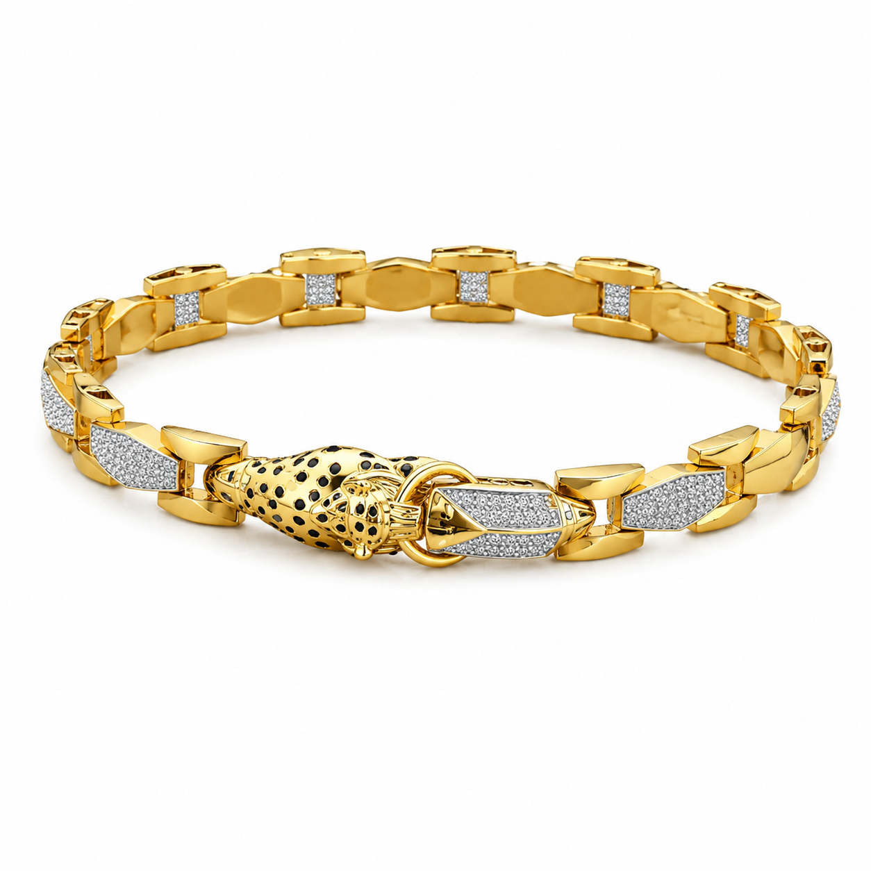 Men’s Gold-Tone Panther Link Bracelet GMC -13