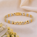 Men’s Two-Tone Cuban Link Bracelet GMB -6
