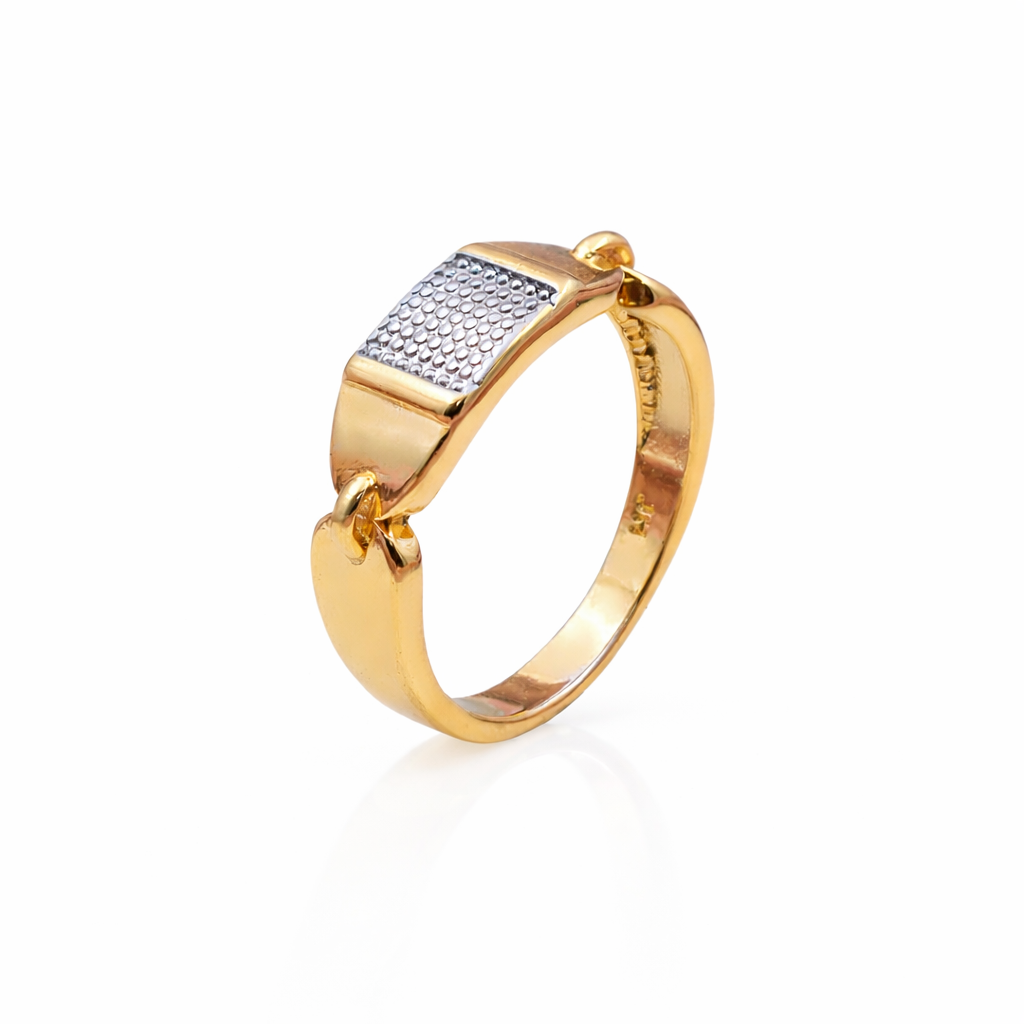 Men’s Gold-Tone Textured Statement Ring GMR -1