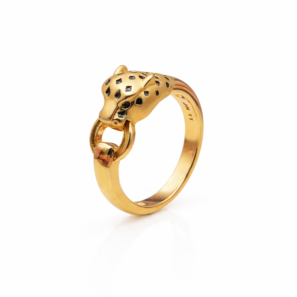 Men’s Gold Leopard Head Ring GMR -3