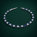 Blue & White Crystal Tennis Bracelet GWB -71