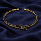 Black Stone Bow Bracelet GWB -126