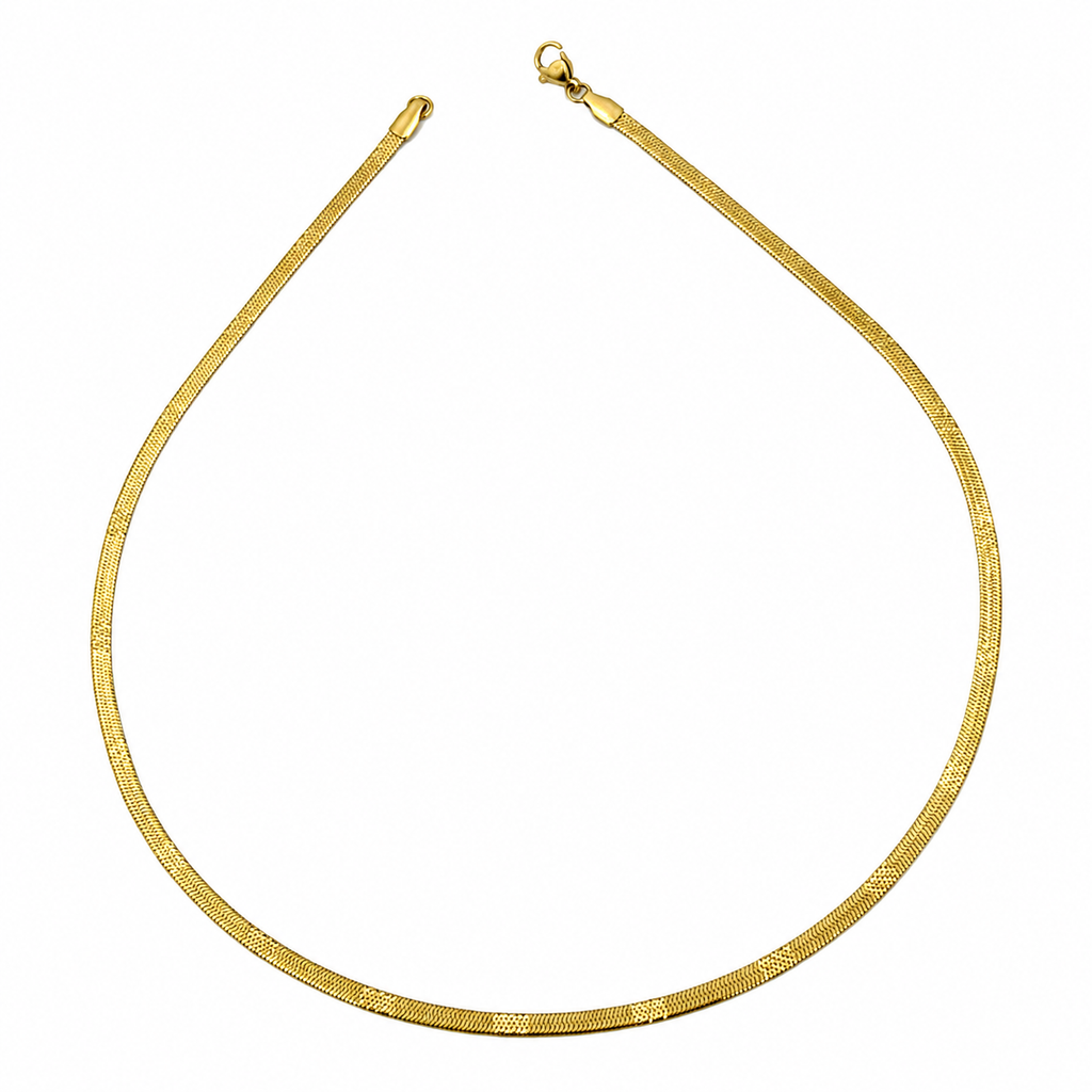 Men’s Gold Tone Mesh Herringbone Chain GMC -29