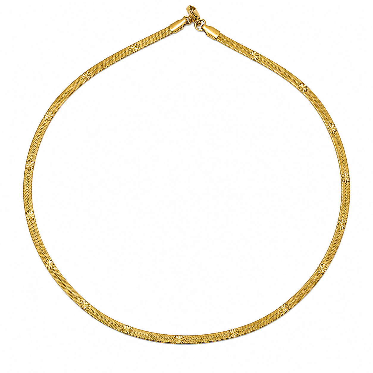 Men’s Gold Tone Pattern Herringbone Chain GMC -28