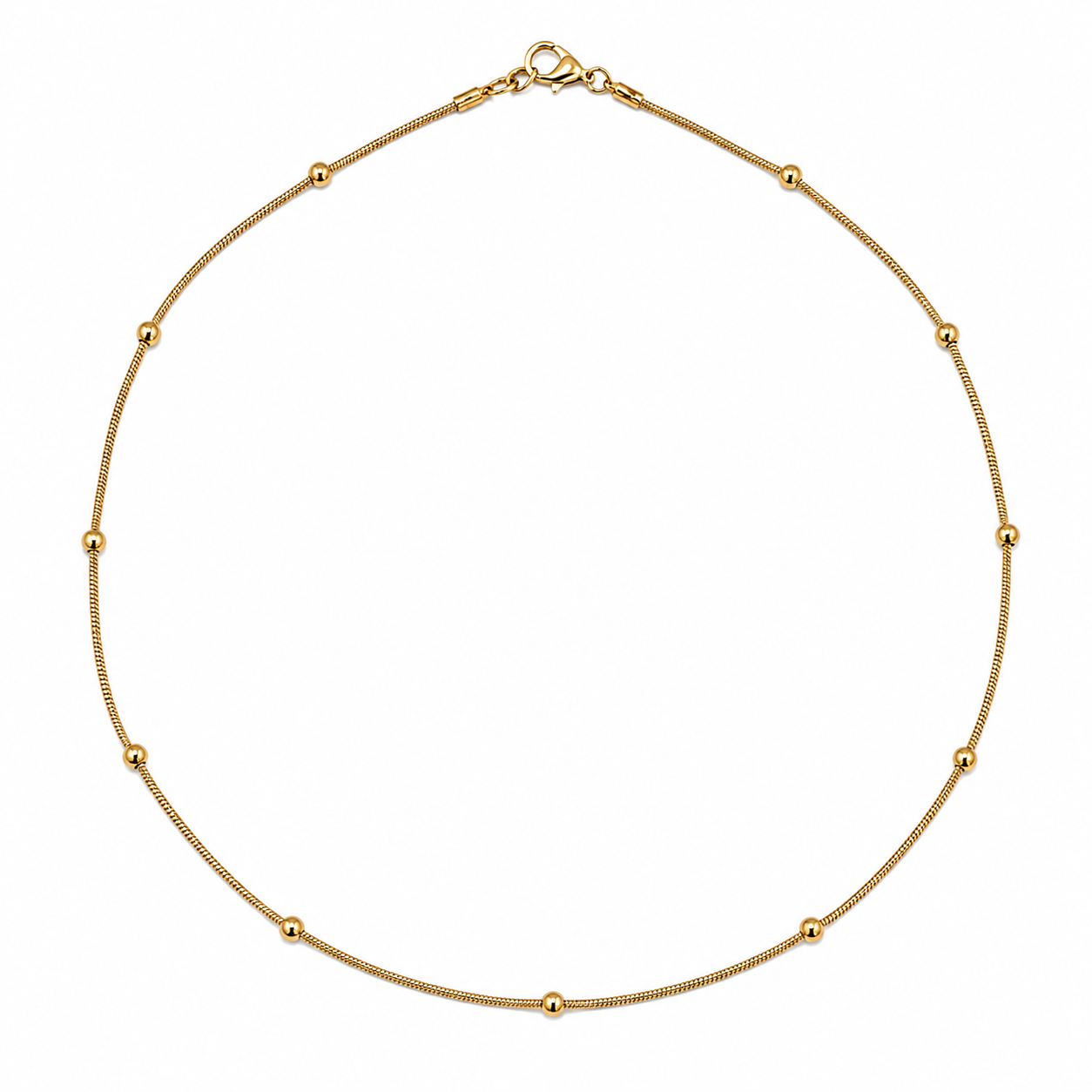 Men’s Gold Bead Snake Chain GMC -38