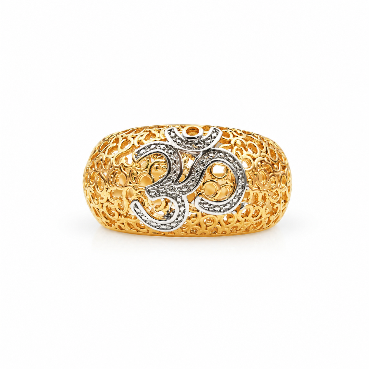 Men’s Gold Om Symbol Ring GMR -4