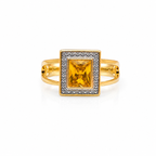 Men’s Gold-Tone Yellow Stone Ring GMR -5