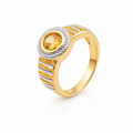 Men’s Gold-Tone Yellow Stone Ring GMR -10