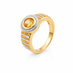 Men’s Gold-Tone Yellow Stone Ring GMR -10