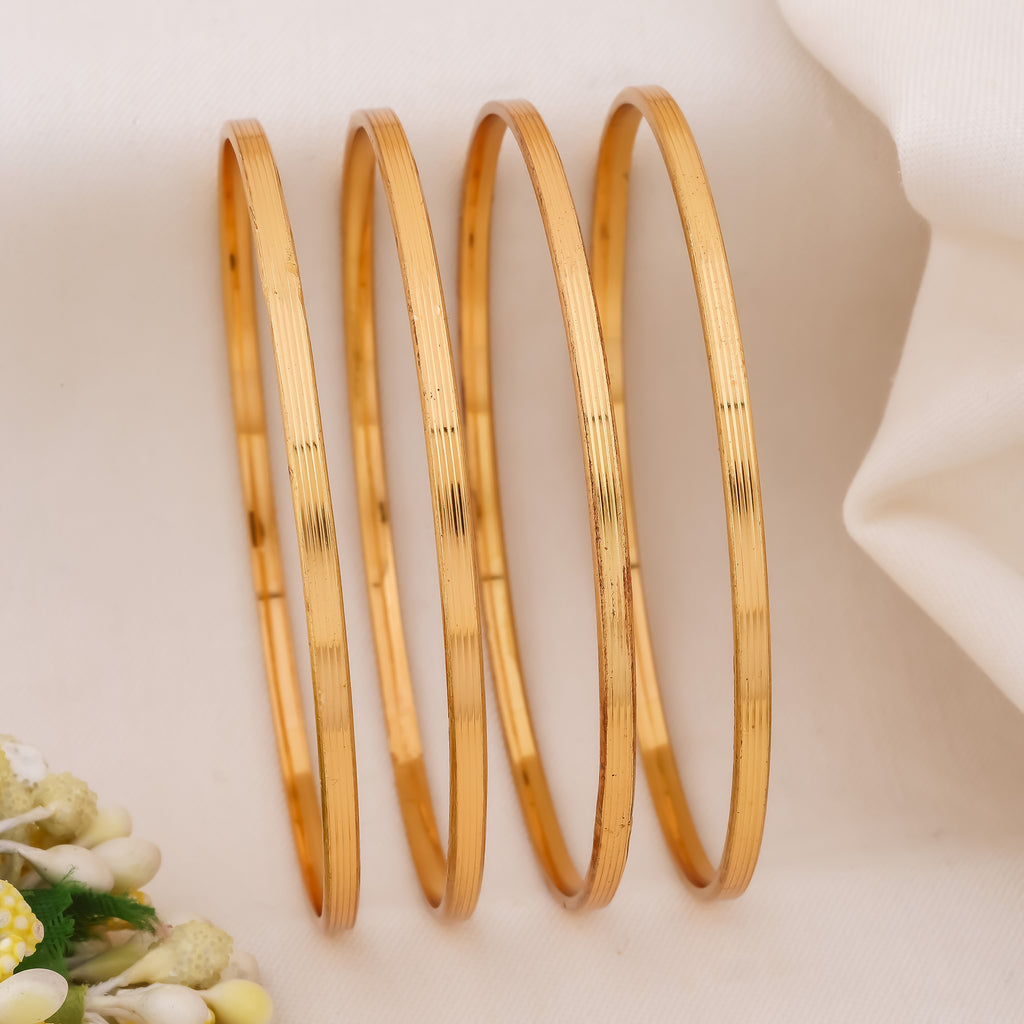 Classic Gold Plain Bangles GB -6