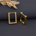 WibeStone Classic Square Stud Earrings – Timeless Minimal Elegance