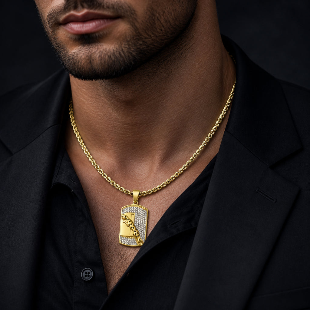 Men’s Leopard Pendant Chain GMP -1