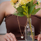 Hearts in Harmony Dual Layer Necklace GWN -23