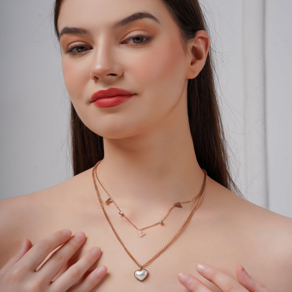 Hearts in Harmony Dual Layer Necklace GWN -23