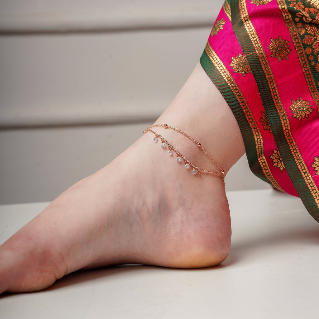 Cascad Rose Gold Anklet GWA -22