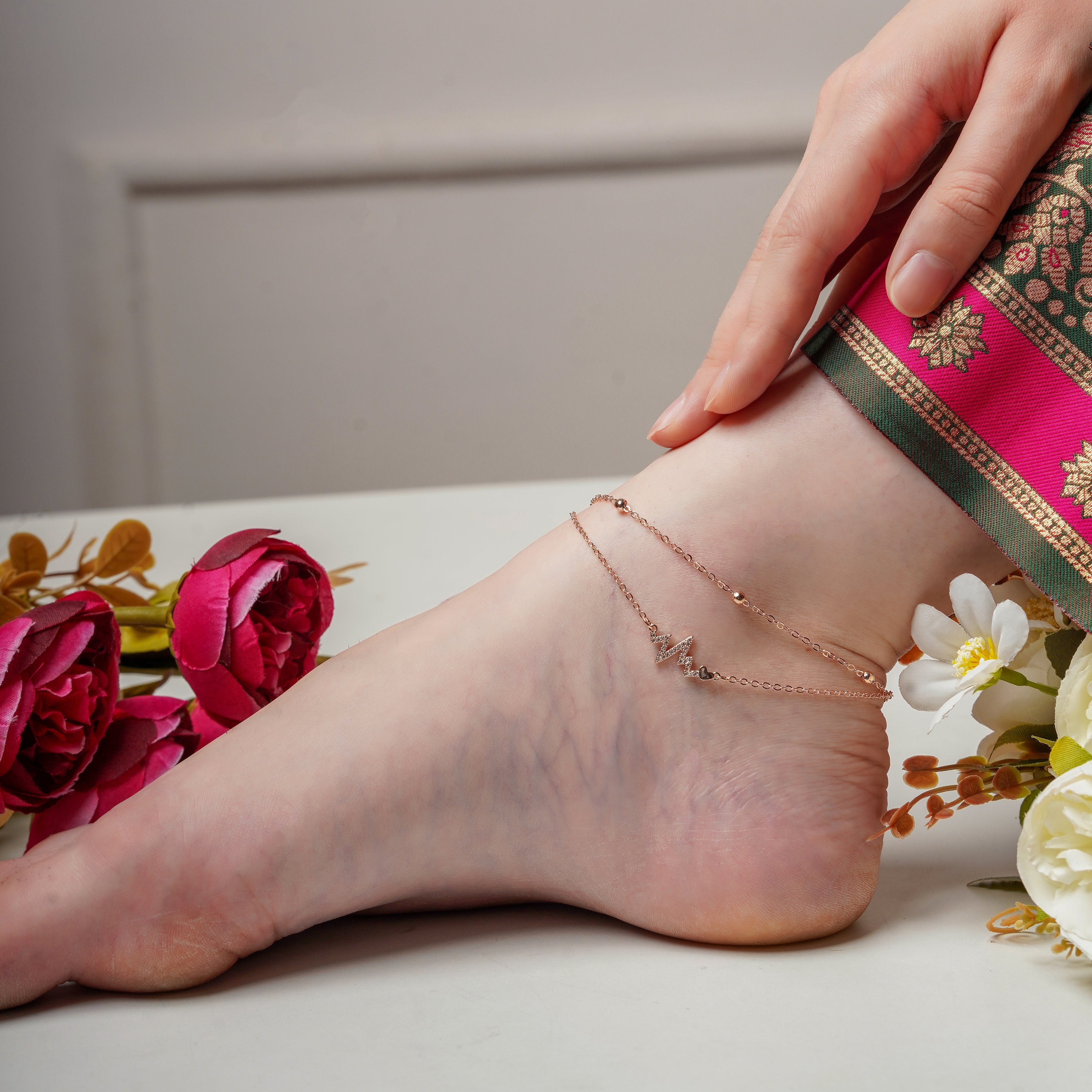 Heartbeat Gold Anklet GWA -19