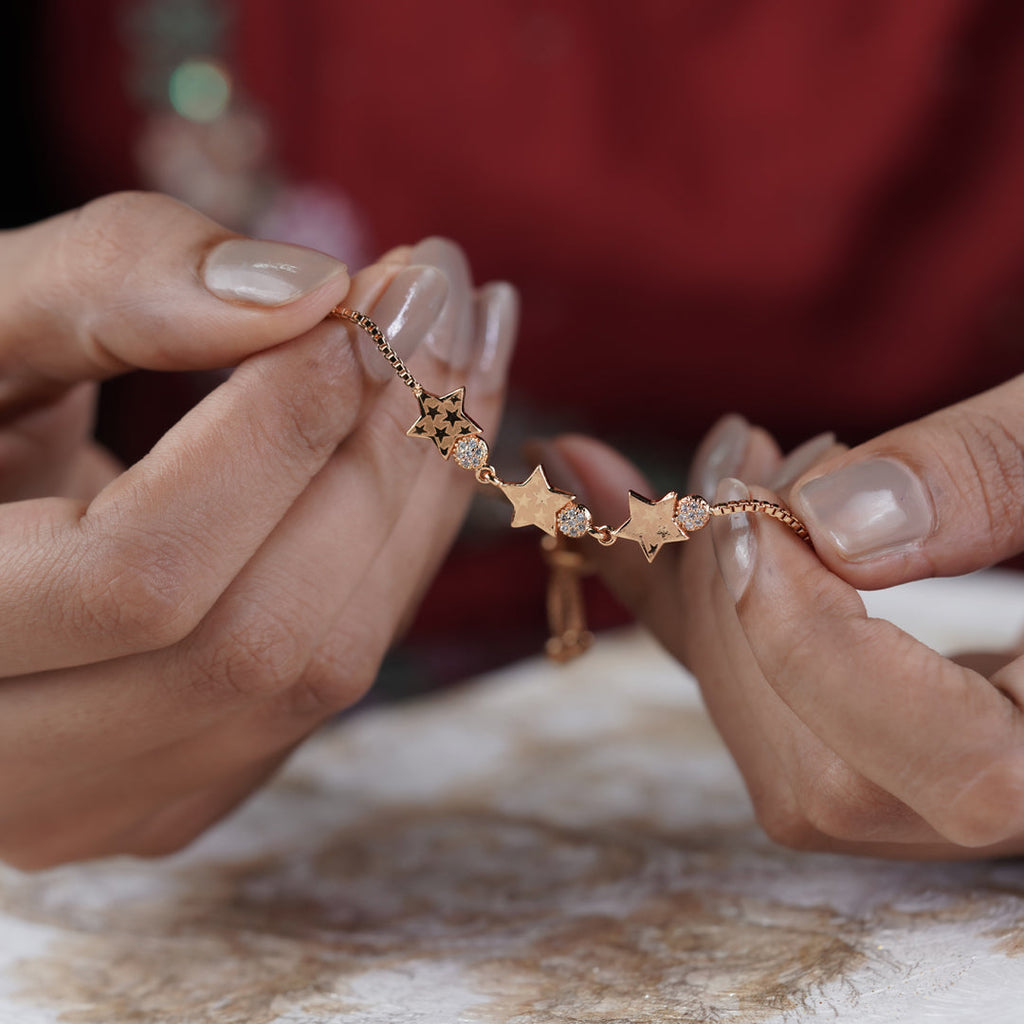 Triple Star Slider Bracelet GWB -48