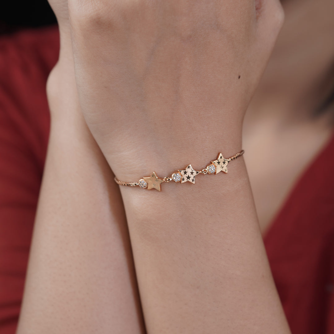 Triple Star Slider Bracelet GWB -48