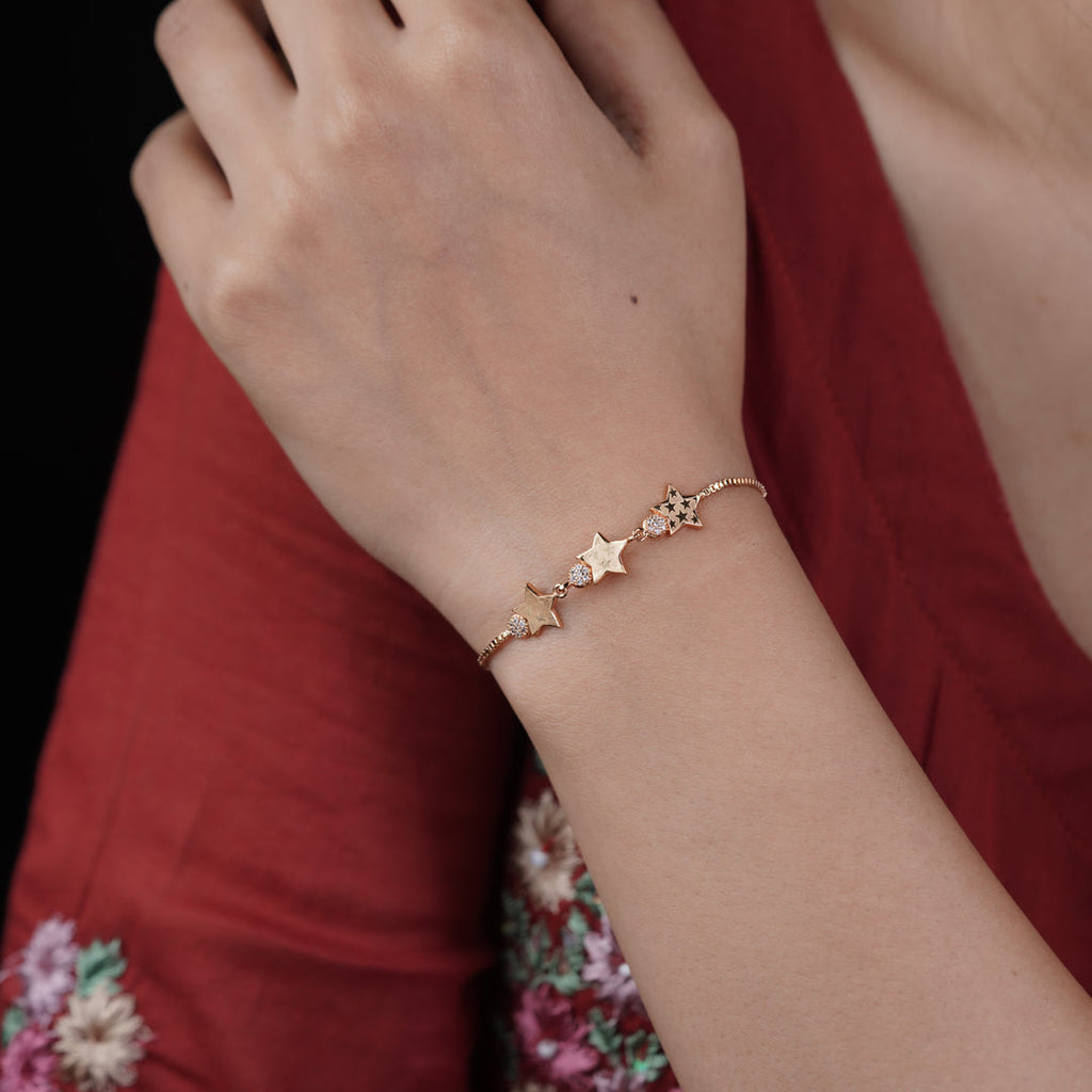 Triple Star Slider Bracelet GWB -48