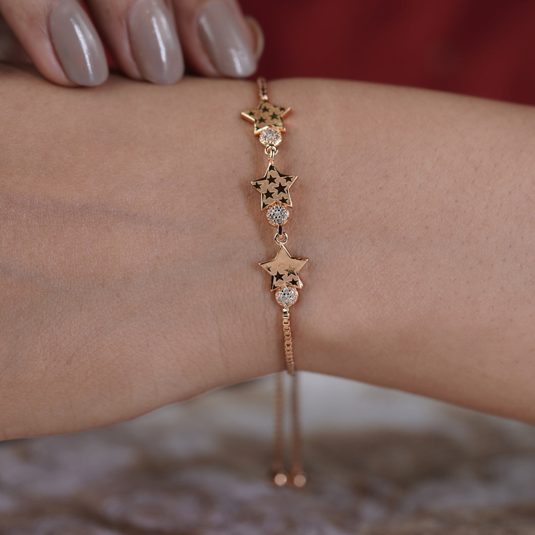 Triple Star Slider Bracelet GWB -48