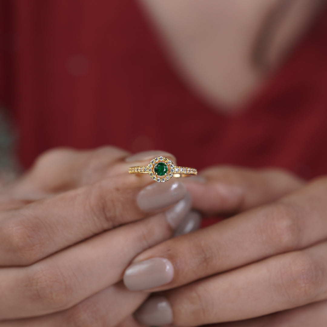 Manali green Diamond Ring GWR -93