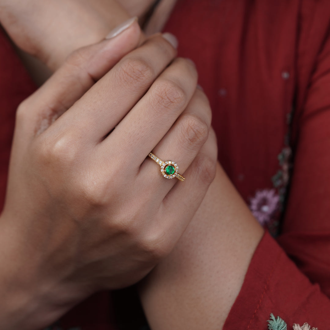 Manali green Diamond Ring GWR -93