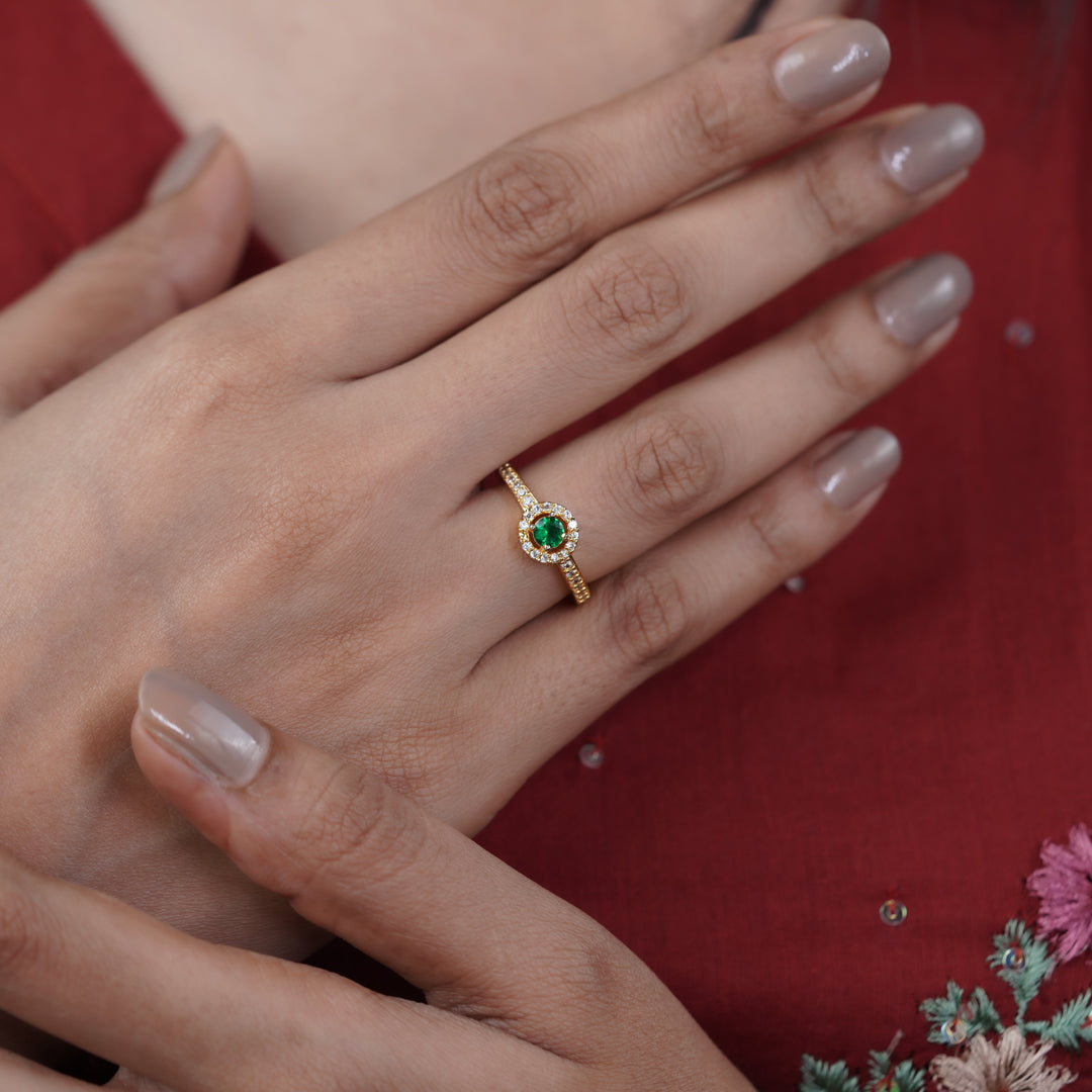 Manali green Diamond Ring GWR -93