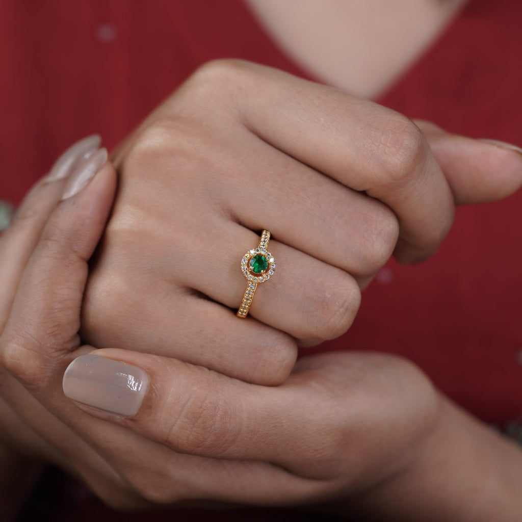 Manali green Diamond Ring GWR -93
