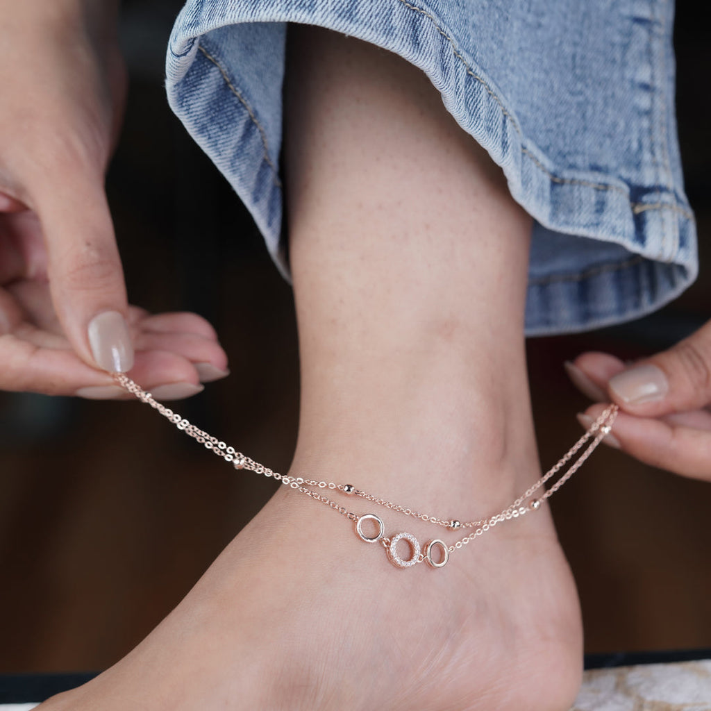 Payal Rose diamond Anklet GWA -16