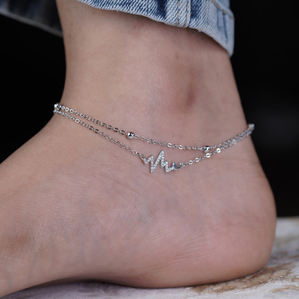 Wibestone Jyotsna Anklet – Radiant Elegance for Every Step