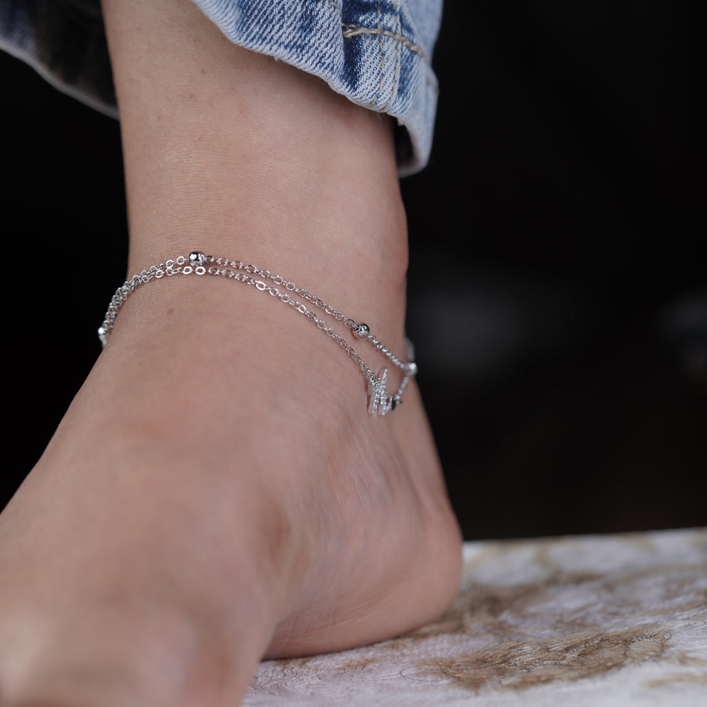 Wibestone Jyotsna Anklet – Radiant Elegance for Every Step