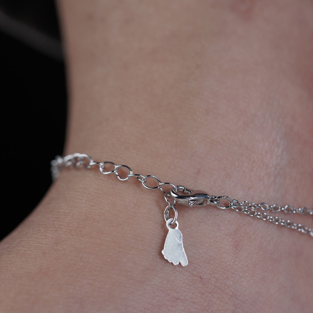 Wibestone Samaira Anklet – Graceful Sparkle for Every Step