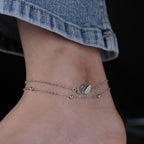 Elegant Double Layer Swan Anklet GWA -1