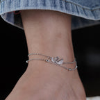 Elegant Double Layer Swan Anklet GWA -1