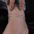 Elegant Double Layer Swan Anklet GWA -1