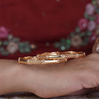 Gold Floral Filigree Bangles GB -12