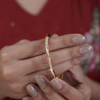 Gold Textured Link Bangles GB -13