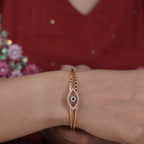 Blue Evil Eye Gold Tone Bangles GFB -10