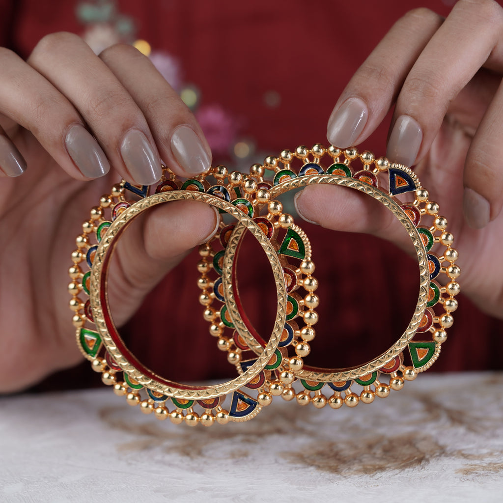 Multicolor Meenakari Beaded Bangles GB -11