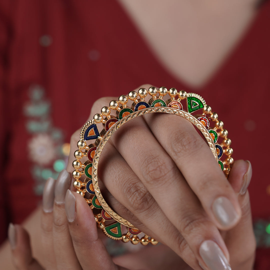 Multicolor Meenakari Beaded Bangles GB -11