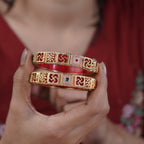 Royal Red Green Meenakari Bangles GB -10