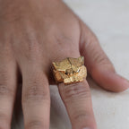 Men’s Gold Lion Head Statement Ring GMR -8