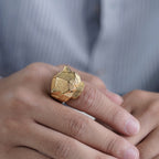 Men’s Gold Lion Head Statement Ring GMR -8