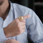Men’s Gold Lion Head Statement Ring GMR -8