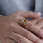 Men’s Gold-Tone Yellow Stone Ring GMR -5
